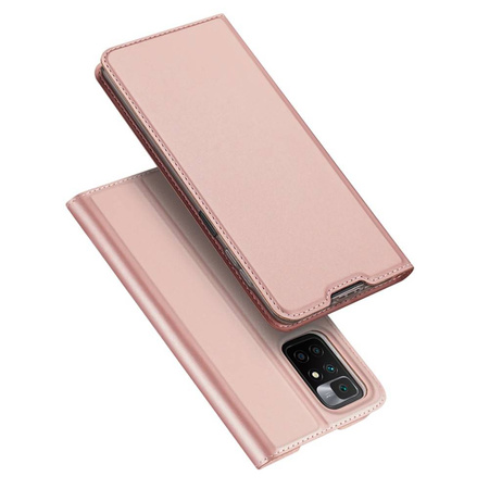 Case XIAOMI REDMI 10 / REDMI NOTE 11 4G with a flip Dux Ducis Skin Leather light pink