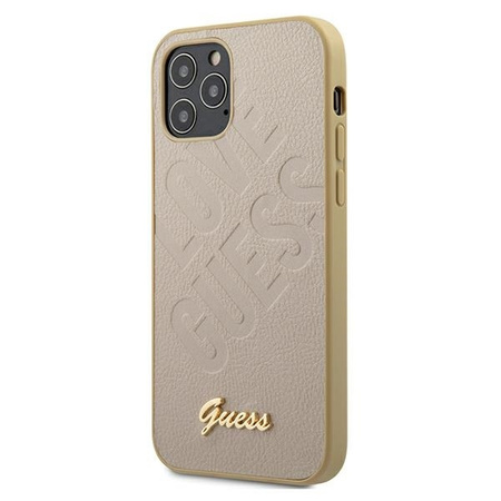 Guess Iridescent Love - Etui iPhone 12 mini (złoty)