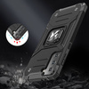 Wozinsky Ring Armor Tough Hybrid Case Cover + Magnethalter für Samsung Galaxy S22 blau