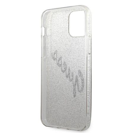 Guess Glitter Gradient Script - Etui iPhone 12 / iPhone 12 Pro (złoty)