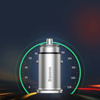 Szybka ładowarka samochodowa 2xUSB Baseus  Square metal A+A 30W  Dual QC 3.0  Quick inteligentna Car Charger czarna CCALL-DS01