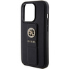 Guess Grip Stand 4G Saffiano Strass case for iPhone 15 Pro Max - black