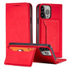 Magnet Card Case case for Samsung Galaxy S23+ flip cover wallet stand red