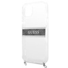 Guess GUHCP13SKC4GBSI iPhone 13 mini 5,4" Transparent hardcase 4G Grey Strap Silver Chain