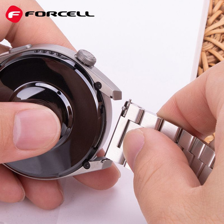 FORCELL F-DESIGN FS06 pasek / opaska do Samsung Watch 20mm srebrna