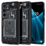 Spigen Ultra Hybrid-Hülle für Samsung Galaxy S24 – Dunkelgrau (Zero One-Muster)