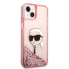 Karl Lagerfeld Liquid Glitter NFT Karl's Head - Etui iPhone 14 Plus (różowy)