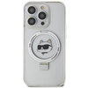 Karl Lagerfeld KLHMP15LHMRSCHH iPhone 15 Pro 6.1&quot; white/white hardcase Ring Stand Choupette Head MagSafe