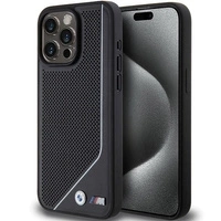 BMW Perforated Twisted Line MagSafe Hülle für iPhone 15 Pro – Schwarz