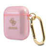 Guess GUA2UCG4GP AirPods cover różowy/pink Glitter Collection