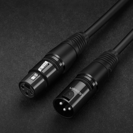 Ugreen przedłużacz kabel audio przewód mikrofonowy do mikrofonu XLR (żeński) - XLR (męski) 2 m (AV130)