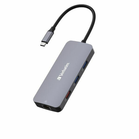 Verbatim Adapter Hub USB-C - HDMI/ 3xUSB-A/SD/microSD/2xUSB-C/Eternet aluminium/aluminum 32152