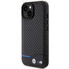 Etui BMW Leather Carbon na iPhone 15 - czarne