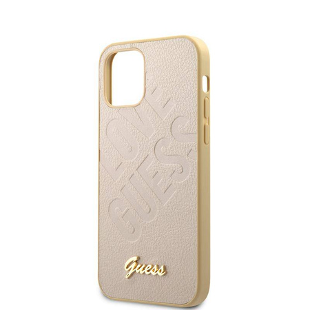 Guess Iridescent Love - Etui iPhone 12 mini (złoty)