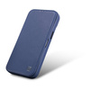 iCarer CE Premium Leather Folio Case iPhone 14 Flip Magnetic MagSafe Blue (WMI14220713-BU)