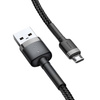 Baseus Cafule Cable - Dwustronny kabel połączeniowy micro USB na USB QC 3.0, 2.4 A, 0.5 m (szary/czarny)