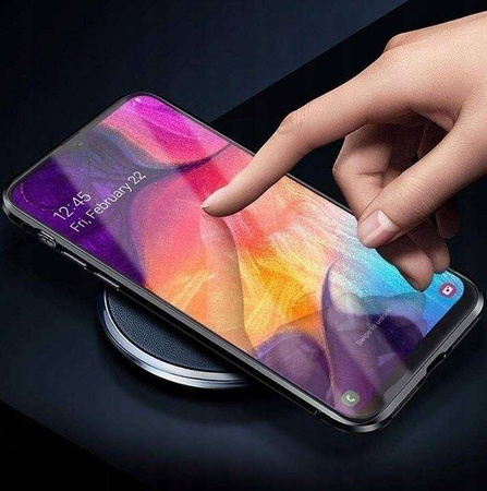 Schutzhülle SAMSUNG GALAXY S23 Double Magnetic 360° Aluminium und Gehärtetes Glas schwarz