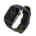 UNIQ pasek Linus Apple Watch Series 4/5/6/7/8/SE/SE2/Ultra 42/44/45mm. Airosoft Silicone niebieski/nautical  blue