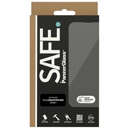 Szkło hartowane SAFE by PanzerGlass na Samsung Galaxy S23 Ultra - z czarną ramką