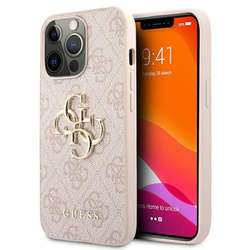 Guess nakładka do iPhone 13 Pro / 13 6,1&quot; GUHCP13L4GMGPI różowy hard case 4G Big Metal Logo