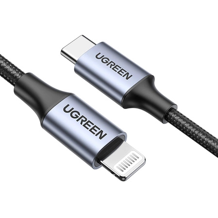 Kabel Ugreen US304 60759 Lightning - USB-C 2.0 MFi 1 m - szary