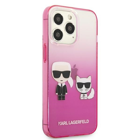 Karl Lagerfeld KLHCP13LTGKCP iPhone 13 Pro / 13 6.1 &quot;hardcase pink / pink Gradient Ikonik Karl &amp; Choupette