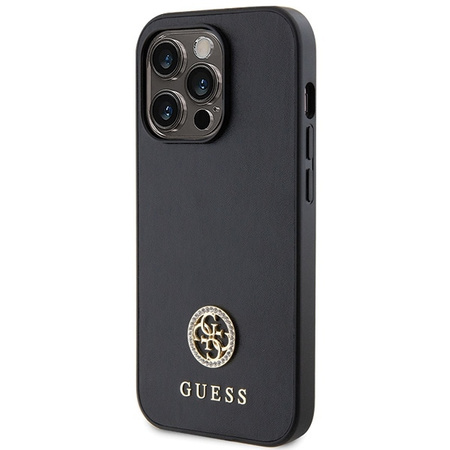 Original Case IPHONE 13 PRO Guess 4G Strass Metal Logo (GUHCP13LPS4DGPK) black