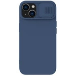 Nillkin CamShield Silky Silicone Case etui iPhone 14 pokrowiec z osłoną na aparat niebieski