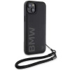 Etui BMW Signature Leather Wordmark Cord na iPhone 15 / 14 / 13 - czarne