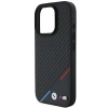 Etui BMW M Carbon Tricolor Line MagSafe na iPhone 16 Pro Max - czarne