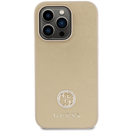 Guess GUHCP15XPS4DGPD iPhone 15 Pro Max 6.7&quot; gold/gold hardcase Strass Metal Logo