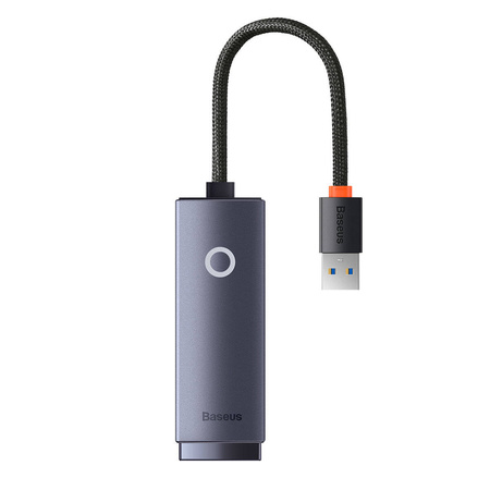 Baseus Lite Series zewnętrzna karta sieciowa USB-A - RJ-45 1Gbps (1000Mbps) szary (WKQX000113)