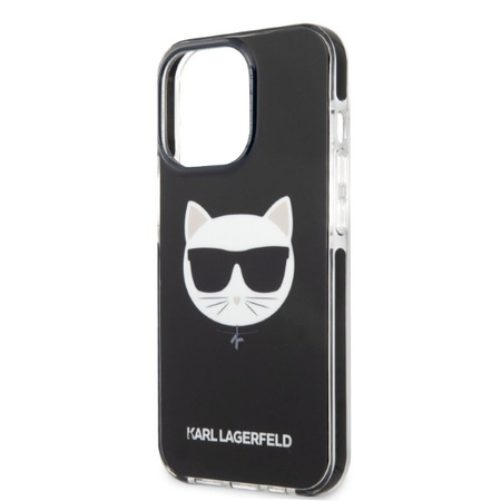 Original Case IPHONE 13 PRO Karl Lagerfeld Hardcase Choupette Head black