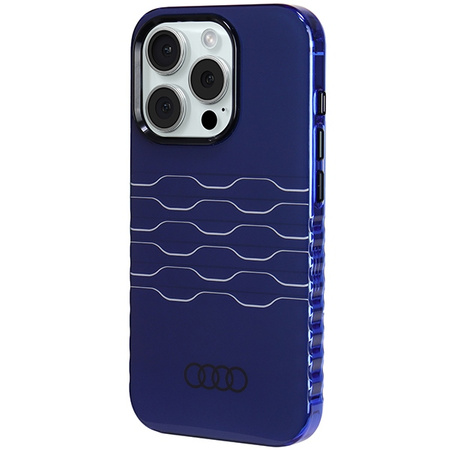 Audi IML MagSafe Case iPhone 15 Pro 6.1" niebieski/navy blue hardcase AU-IMLMIP15P-A6/D3-BE