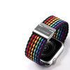 Dux Ducis Strap (Mixture II Version) Armband für Apple Watch SE, 8, 7, 6, 5, 4, 3, 2, 1 (41, 40, 38 mm) geflochtenes Armband dunkle Streifen