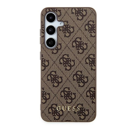 Guess GUHCS24SG4GFBR S24 S921 brązowy/brown hardcase 4G Metal Gold Logo