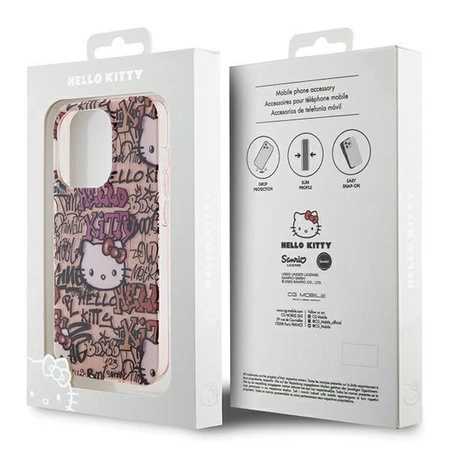 Hello Kitty IML Tags Graffiti-Hülle für iPhone 13 Pro Max – Rosa