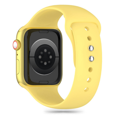 Tech-Protect Silikonarmband für Apple Watch 4 / 5 / 6 / 7 / 8 / 9 / SE / Ultra 1 / 2 (42 / 44 / 45 / 49 mm) – Gelb