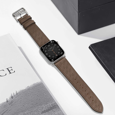 Strap Leather Leather strap for Apple Watch SE, 8, 7, 6, 5, 4, 3, 2, 1 (41, 40, 38 mm) bracelet dark brown