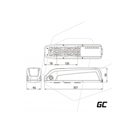 Green Cell - Bateria do roweru elektrycznego E-Bike z ładowarką 36V 10.4Ah 374Wh Li-Ion 5.5x2.1mm