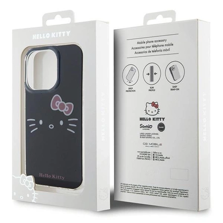 Hello Kitty IML Kitty Face Hülle für iPhone 14 Pro – Schwarz