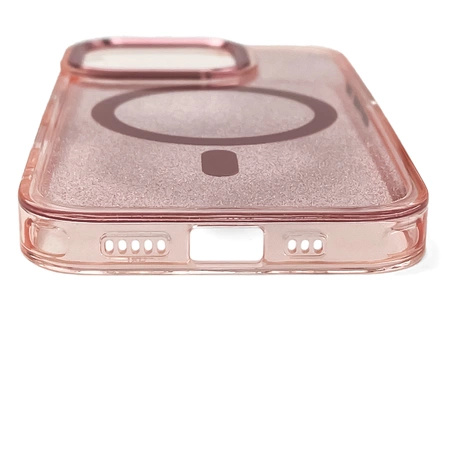 Glitter Case MagSafe for iPhone 16 Plus - pink with glitter