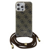 Guess nakładka do iPhone 15 Pro 6,1&quot; GUHCP15LHC4SEW HC CROSSBODY CORD 4G PRINT brązowa