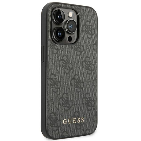 Guess 4G Metal Gold Logo – Etui iPhone 14 Pro Max (szary)