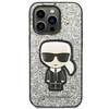 Karl Lagerfeld KLHCP14XGFKPG iPhone 14 Pro Max 6,7" hardcase srebrny/silver Glitter Flakes Ikonik