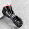 Baseus Kabel USB TYP C USB-C 2A 3M Nylonowy wytrzymały Cafule szary+czarny CATKLF-UG1