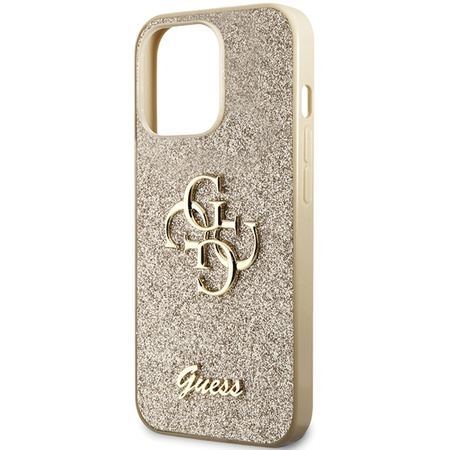 Original Handyhülle IPHONE 13 PRO Guess Hardcase Glitter Script Big 4G