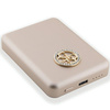 Guess powerbank indukcyjny 5W GUPBM3AL4DMD 3000mAh złoty MagSafe 4G Strassed Metal Logo