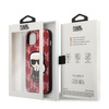 Oryginalne Etui IPHONE 13 MINI Karl Lagerfeld Hardcase Monogram Ikonik Patch czerwone