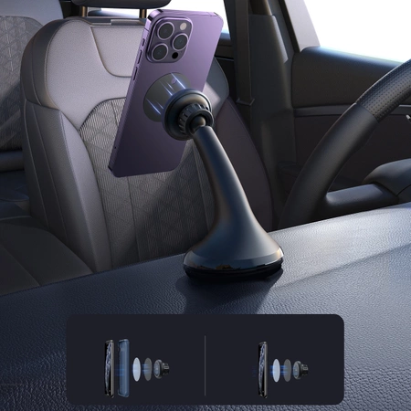 Joyroom JR-ZS356 universelle magnetische Autohalterung für ein Telefon im Cockpit/Fenster – Schwarz